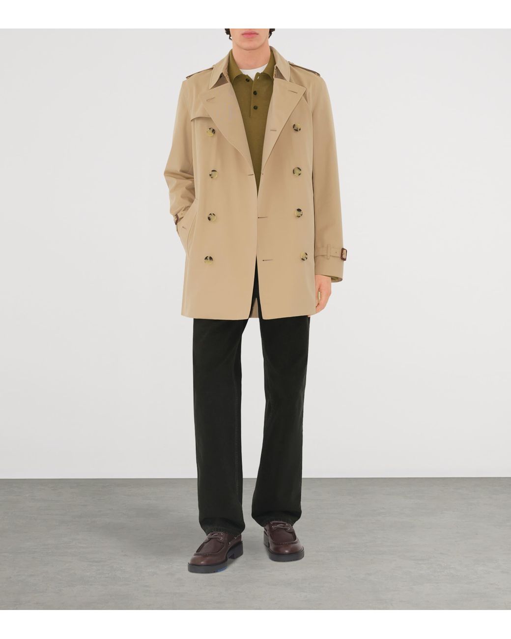 Burberry Natural Short Kensington Heritage Trench Coat for men