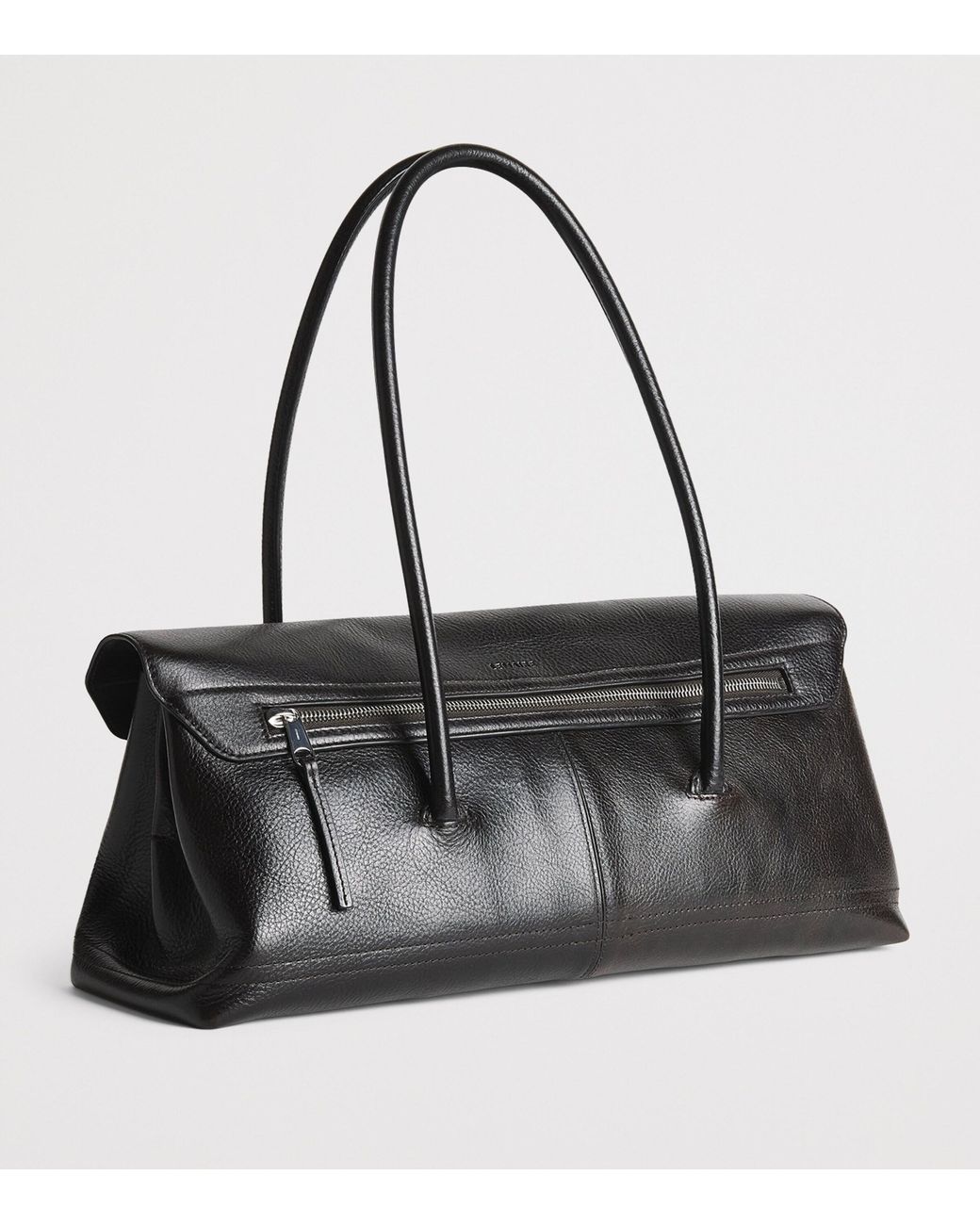 Lemaire Black Leather Gear Shoulder Bag