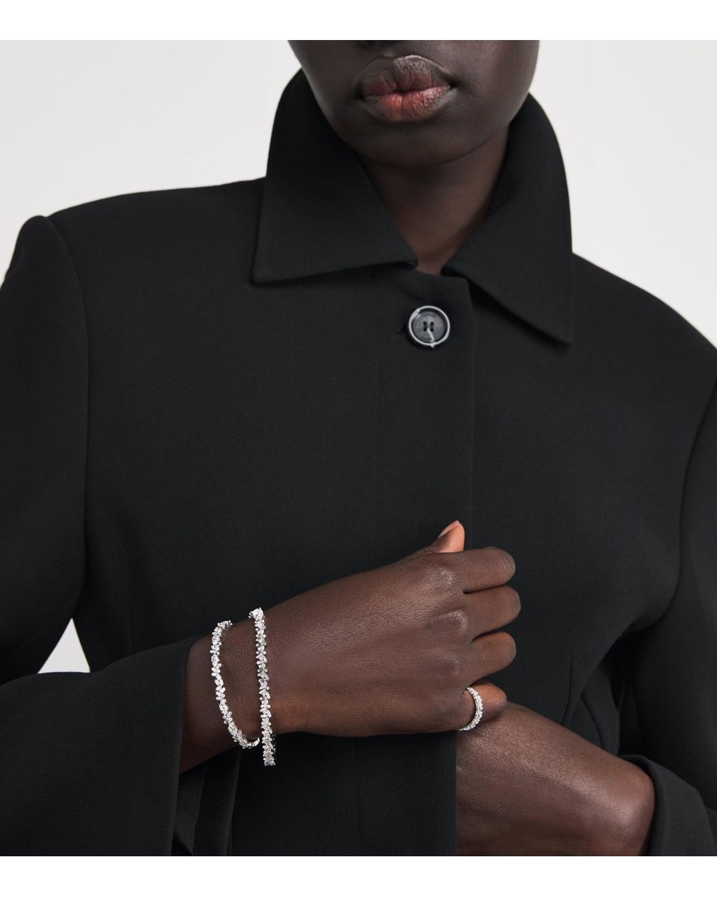 Suzanne Kalan White And Diamond Classic Icon Tennis Bracelet