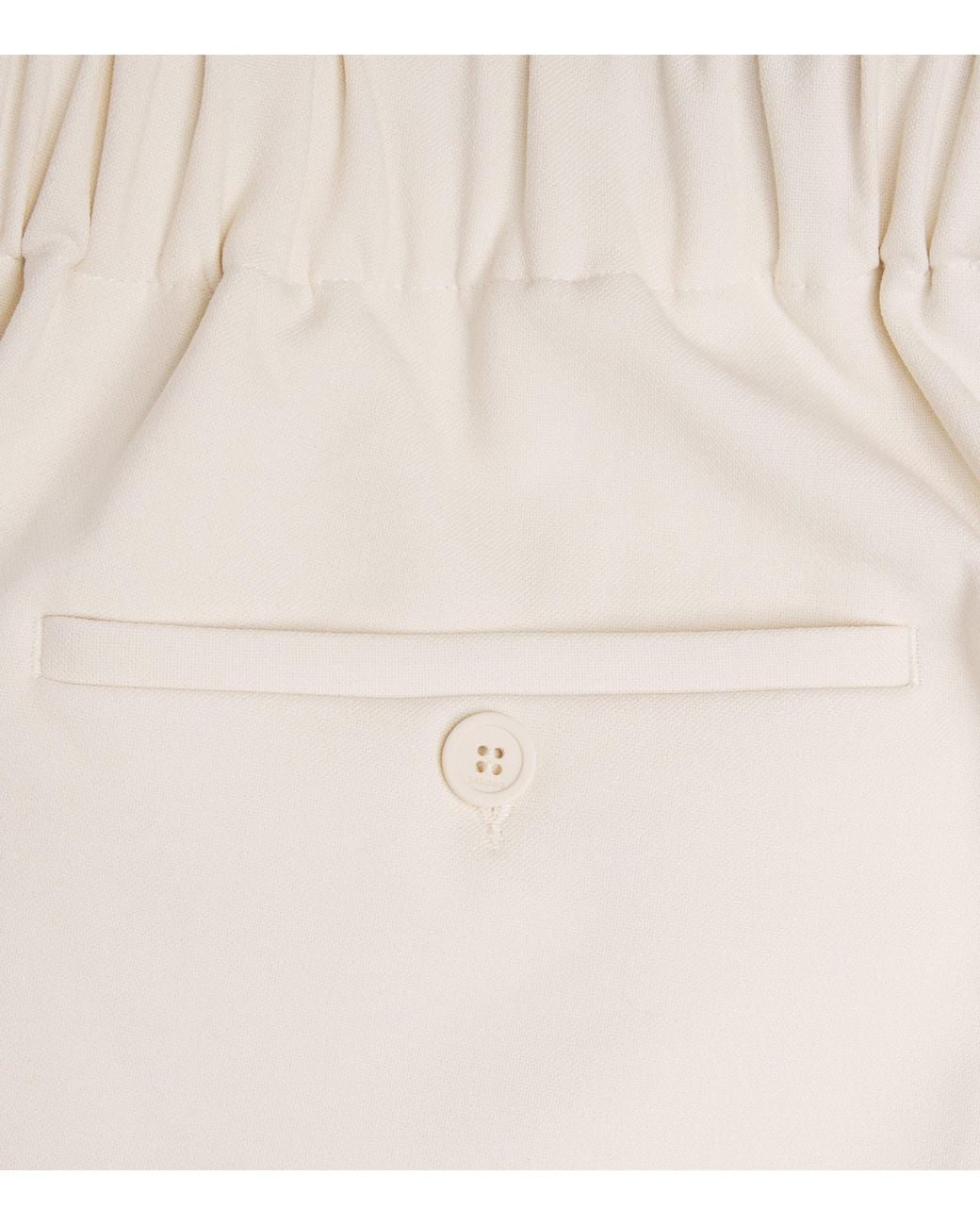 Sandro White Cotton-Blend Straight-Fit Trousers for men