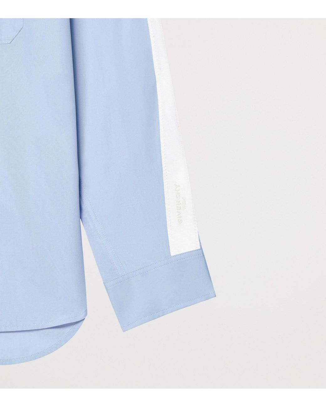 Givenchy Blue Cotton Couture Seam Shirt for men