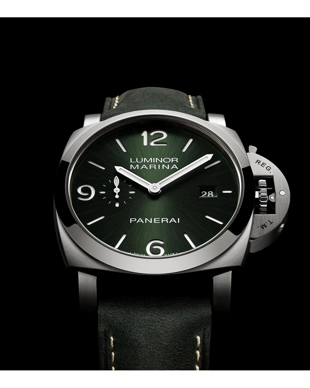 Panerai Gray Brushed Titanium Luminor Marina Watch for men