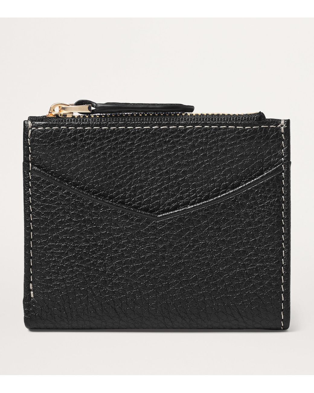 Aspinal Black Leather Hudson Coin And Card Holder