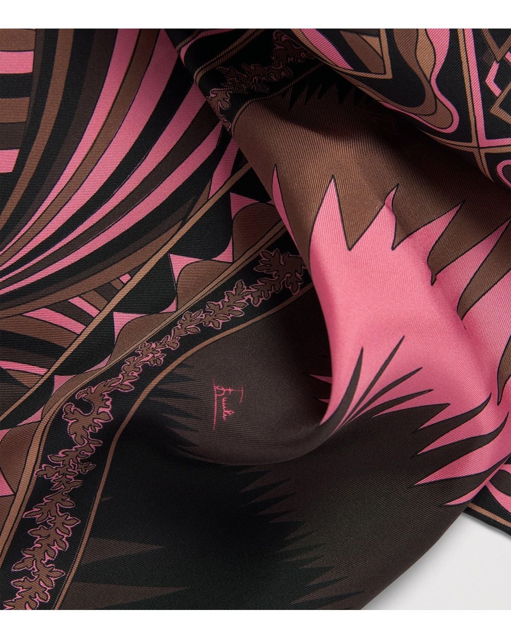 Emilio Pucci Red Silk Multi Print Scarf
