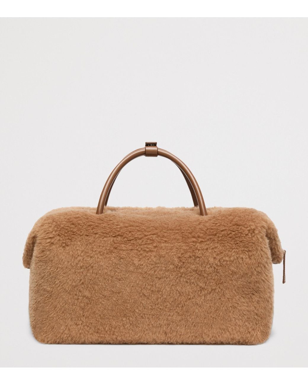 Max Mara Brown Teddy Top-Handle Bag