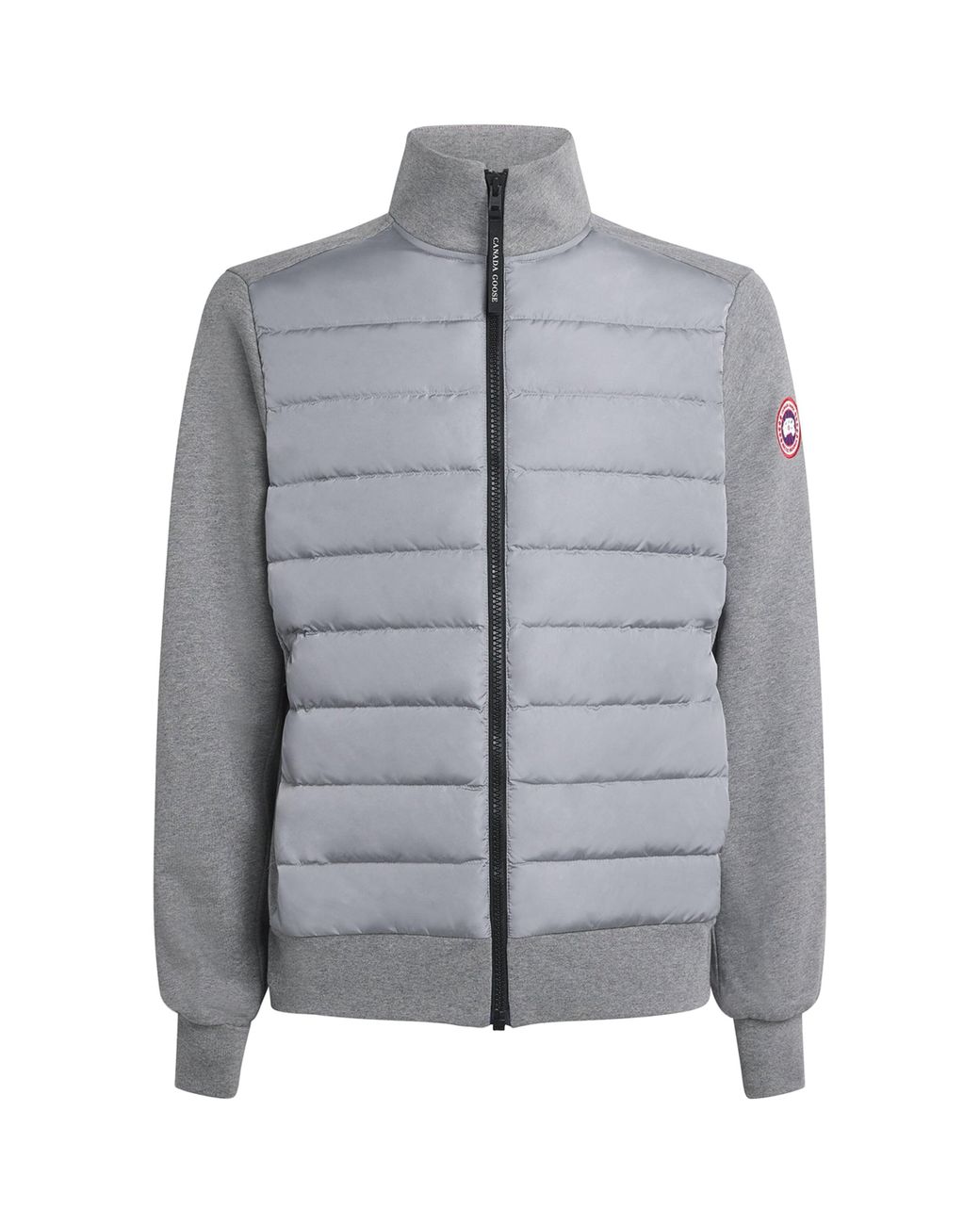Canada Goose Gray Down Hybridge Huron Zip-Up Sweatshirt for men