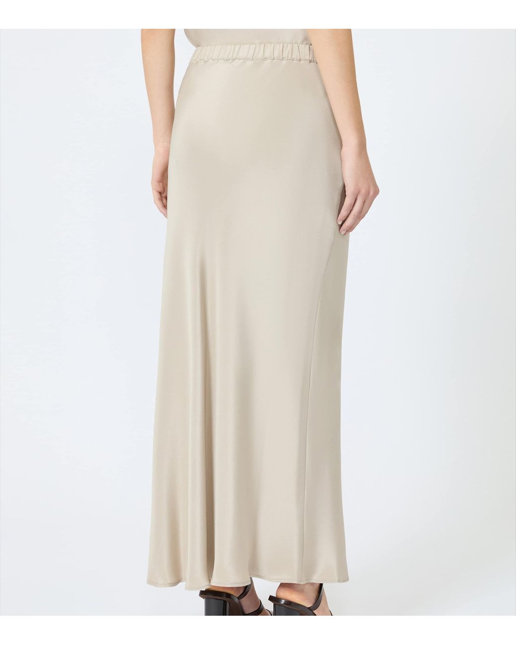 Max Mara White Silk Maxi Skirt