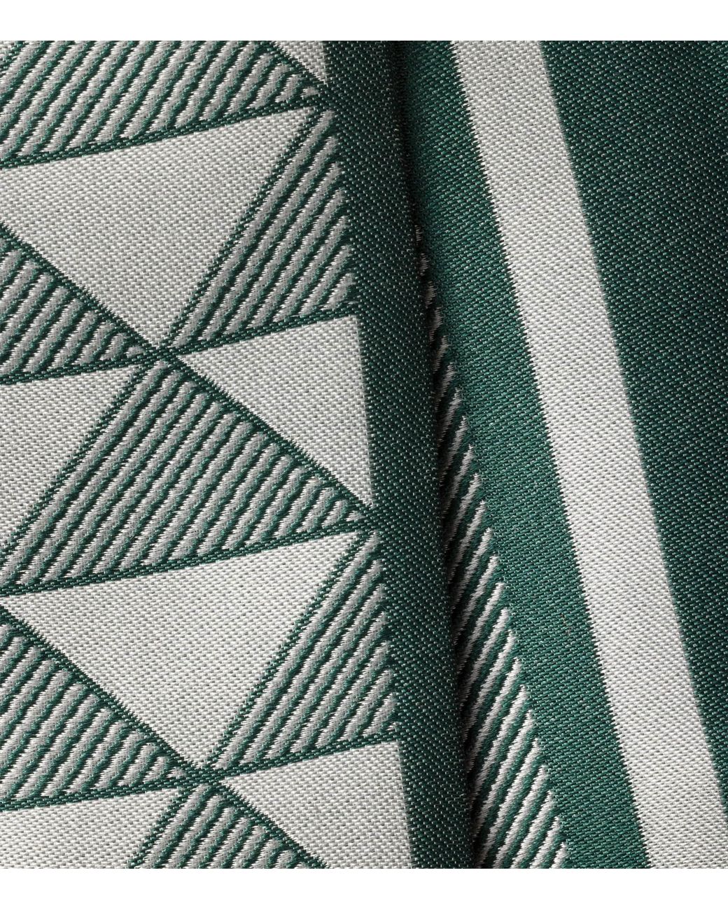 Prada Green Silk Triangle Skinny Scarf