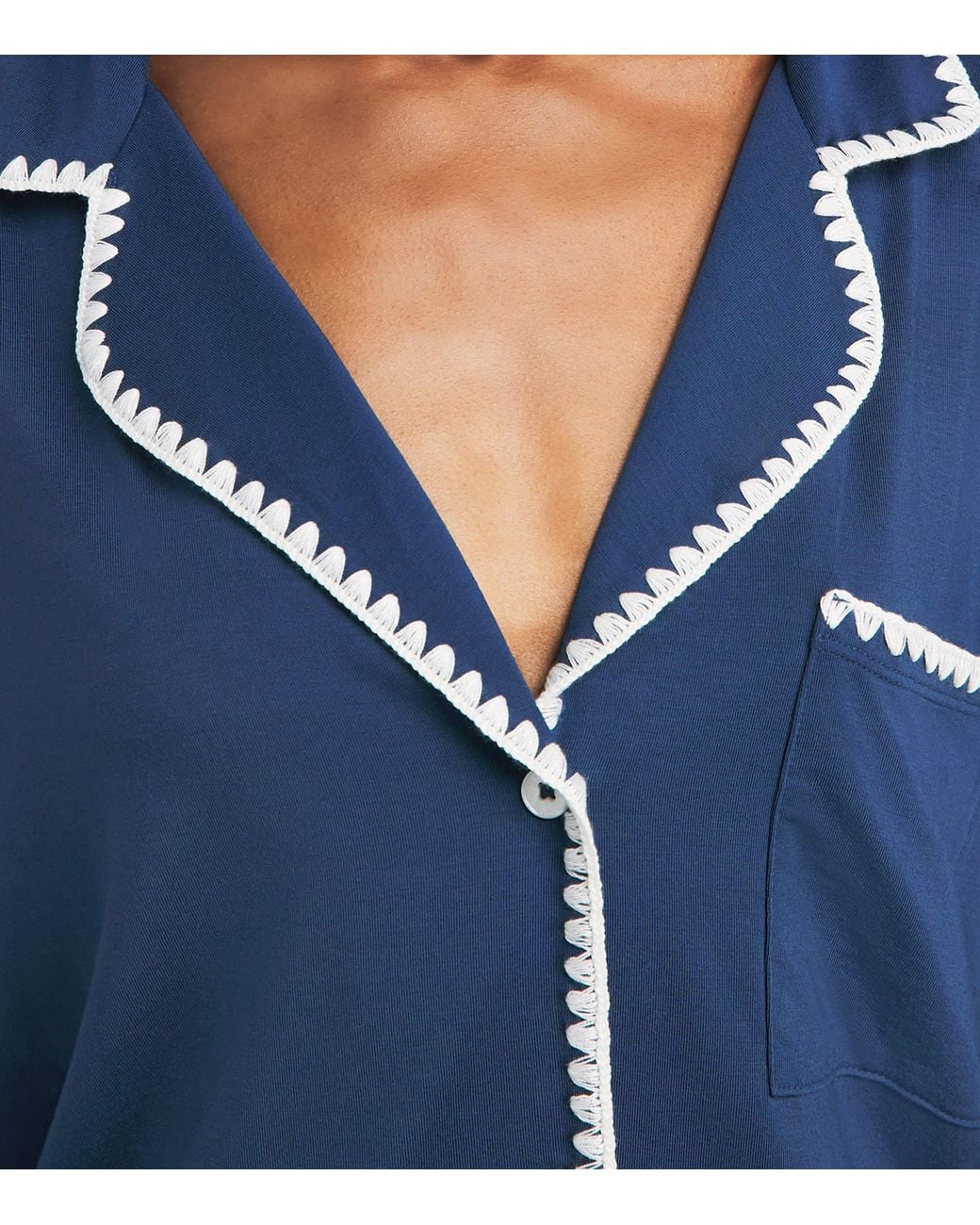 Eberjey Blue Long-Sleeve Frida Pyjama Set