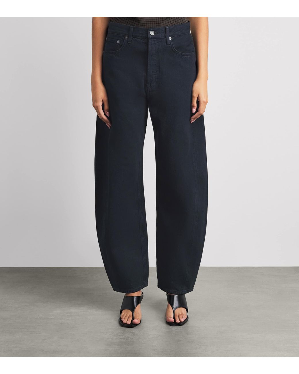Agolde Blue Luna Pierced Tapered Jeans