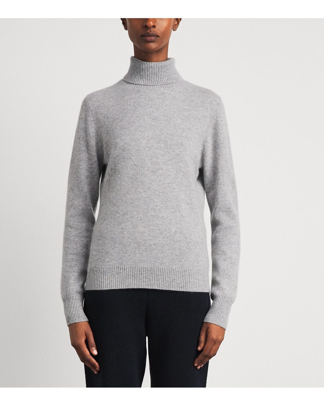 Falke Gray Cashmere Rollneck Sweater