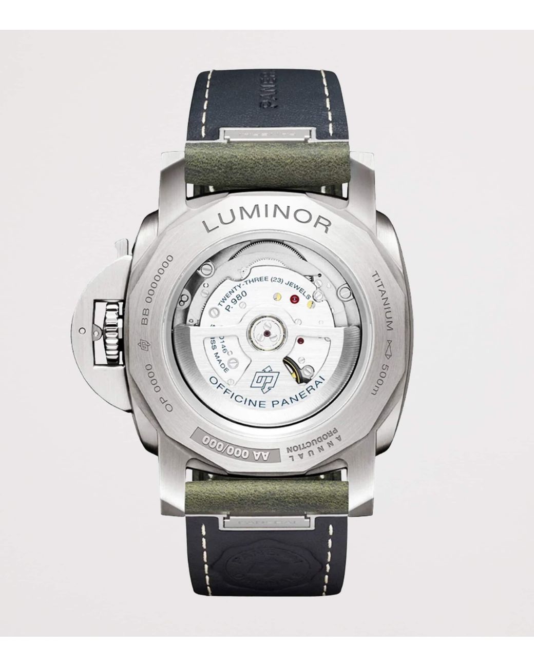 Panerai Gray Brushed Titanium Luminor Marina Watch for men