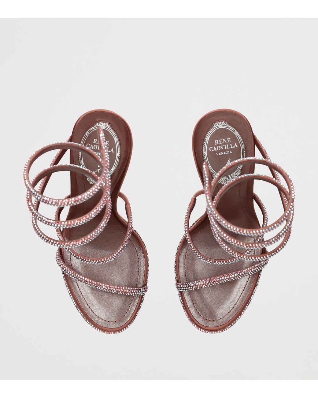 Rene Caovilla Pink Embellished Cleo Sandals 105