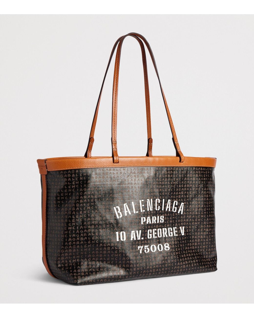 Balenciaga Black Medium Coated Canvas Select Tote Bag