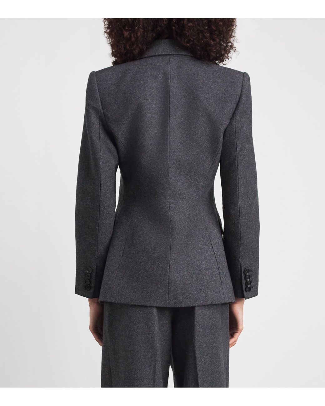 PAIGE Blue Wool-Blend Capelli Blazer