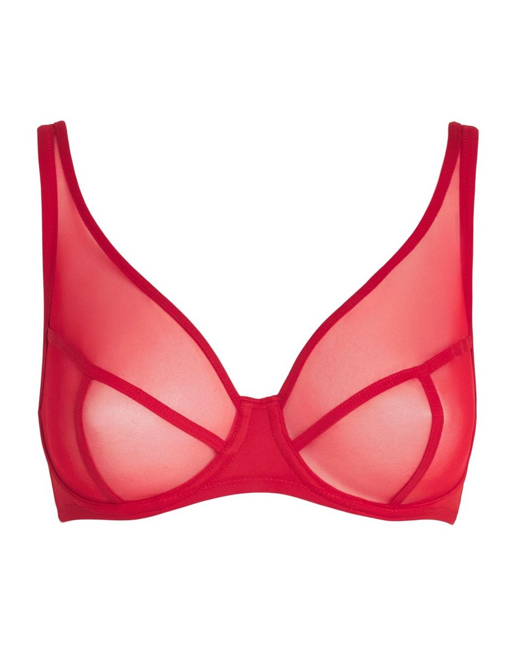 Maison Lejaby Red Nufit Panelled Bra