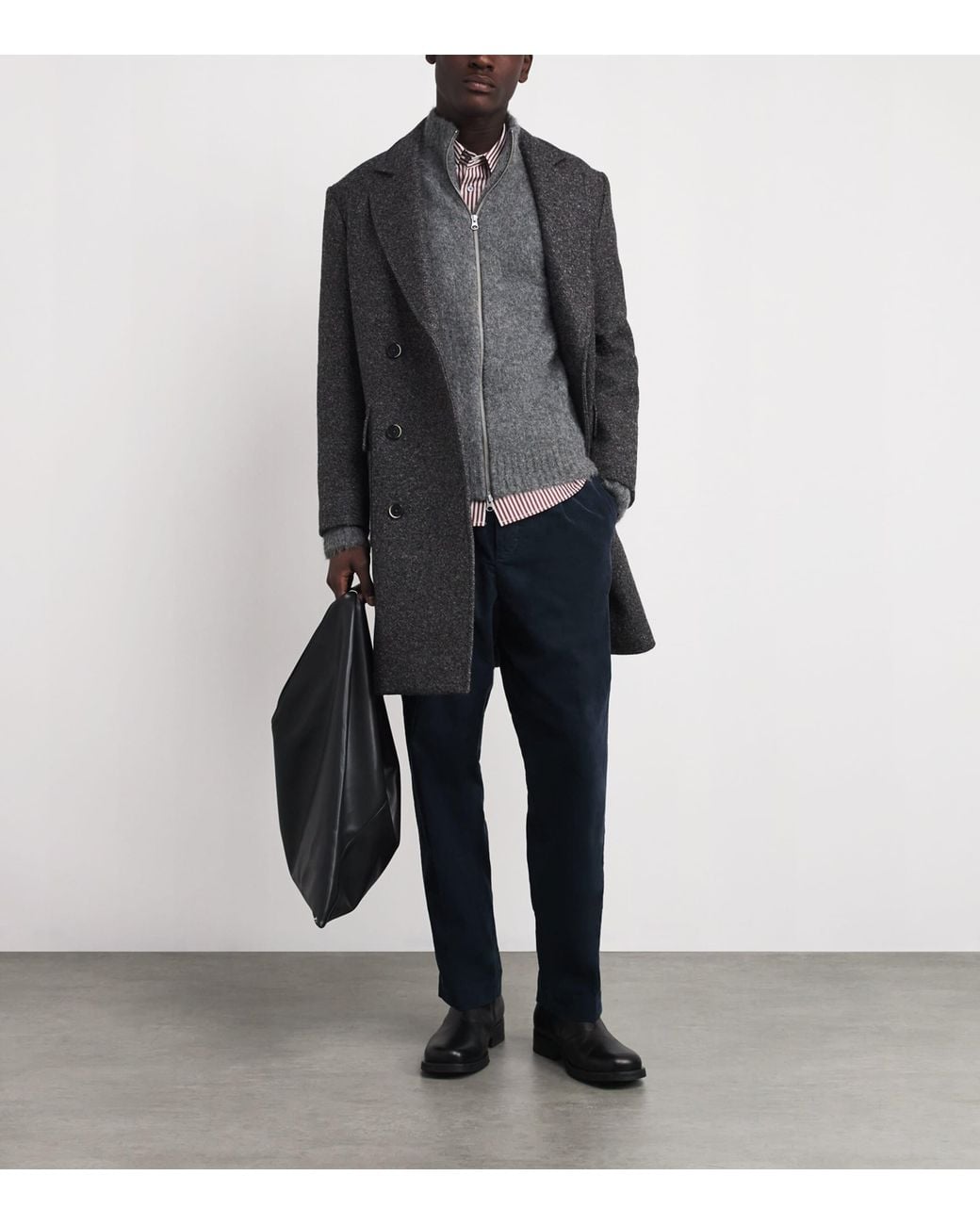 Officine Generale Blue Cotton Corduroy Hermann Chinos for men