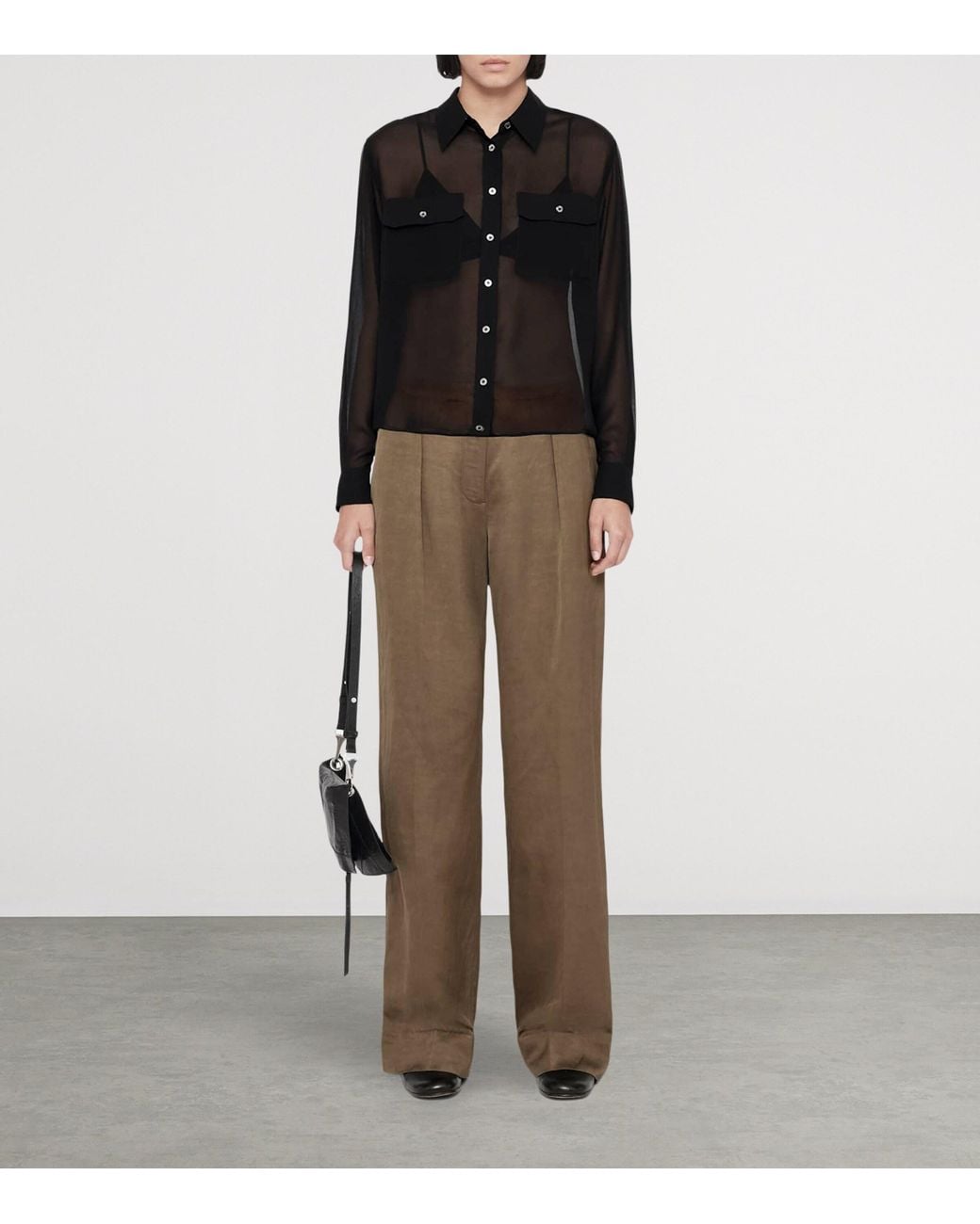 AllSaints Green Leonie Relaxed Trousers