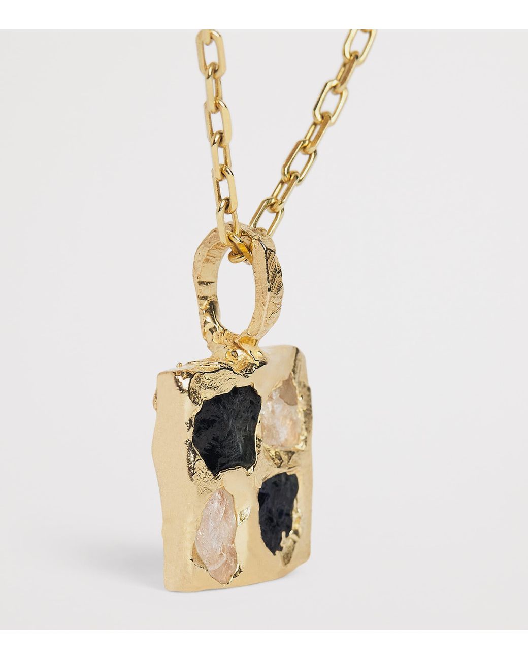 The Ouze Metallic And Sapphire Scatter Necklace for men