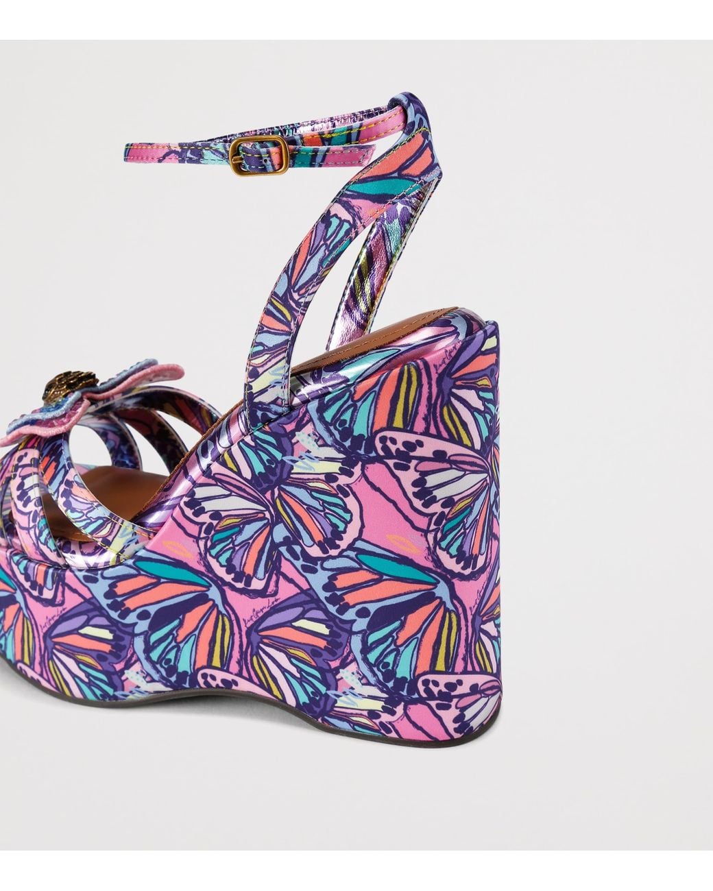 Kurt Geiger Blue Butterfly Wedge Sandals