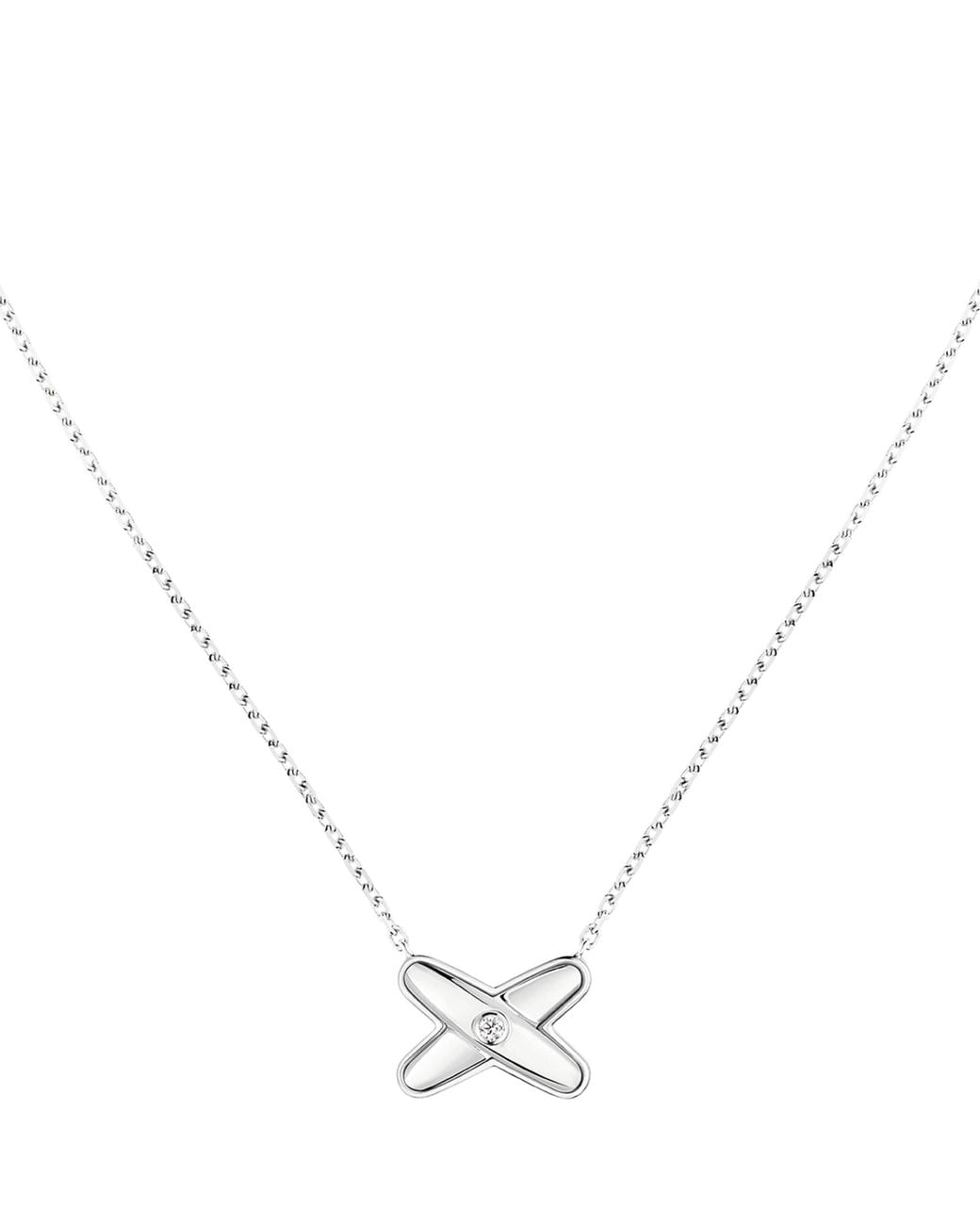 Chaumet Metallic And Diamond Jeux De Liens Pendant Necklace