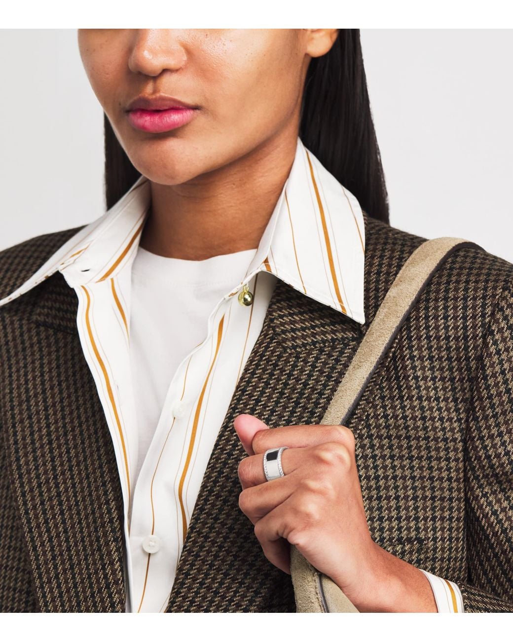 Suzanne Kalan Metallic And Diamond Tech Ring Jackets