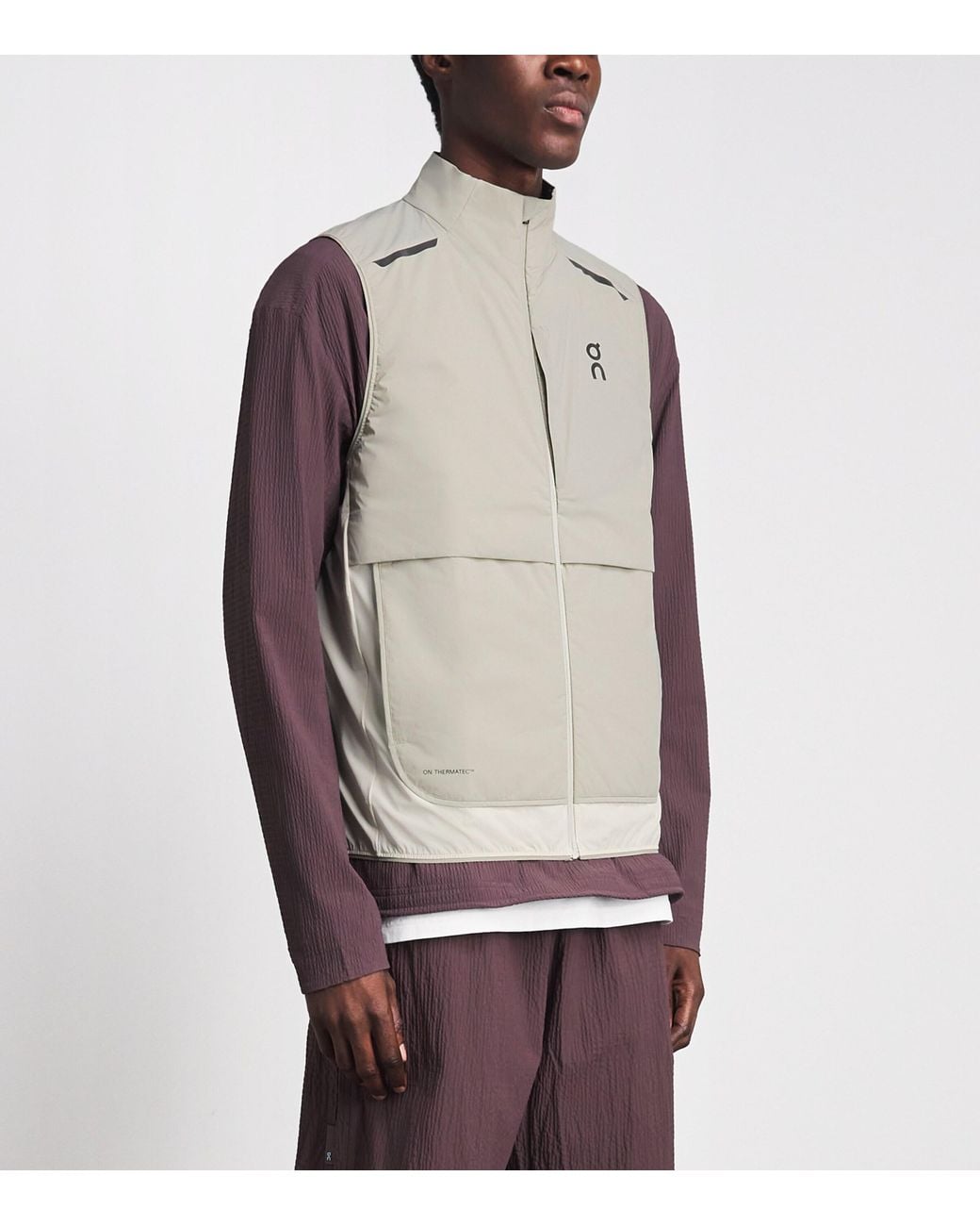 On Shoes White Weather Gilet for men