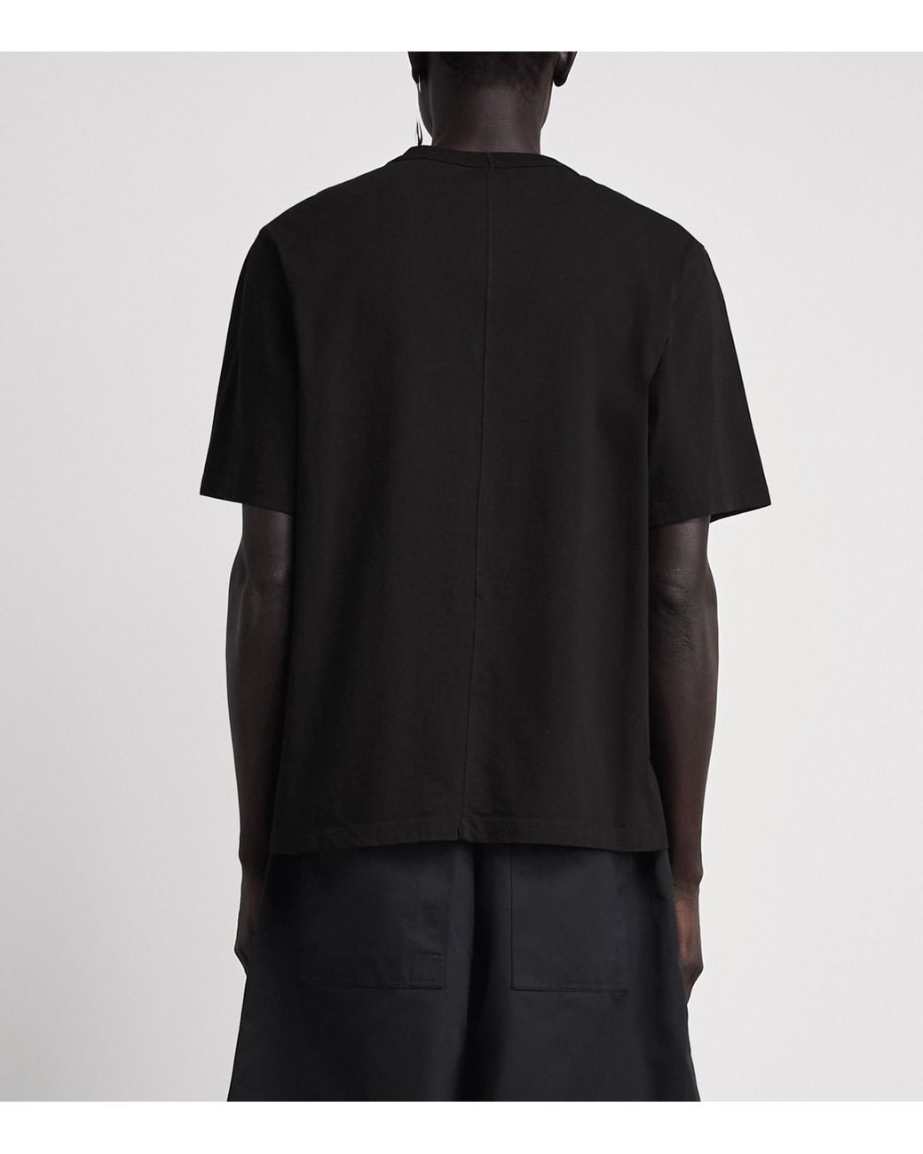 Rick Owens Black Cotton Jersey Brad T-Shirt for men