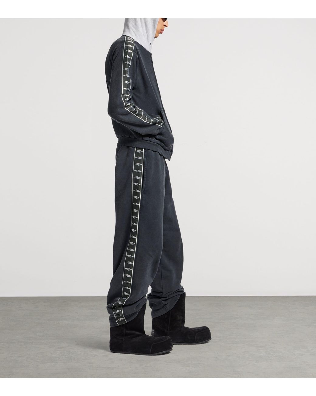 Balenciaga Blue Oversized Logo Sweatpants for men