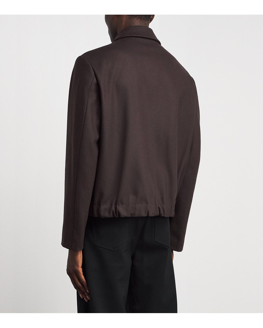 Barena Gray Wool-Blend Tailored Bomber Jacket for men