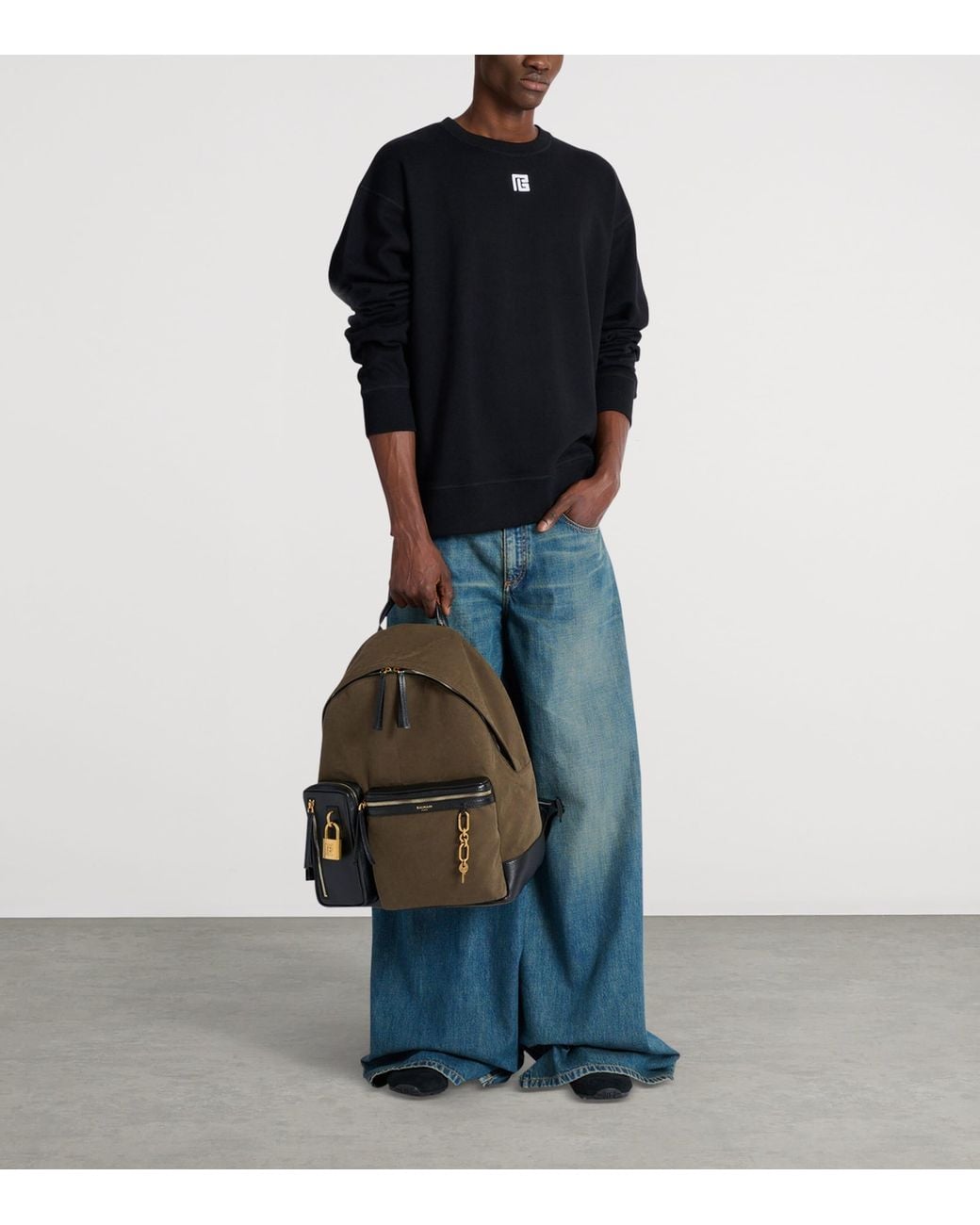 Balmain Brown Pulse Backpack for men