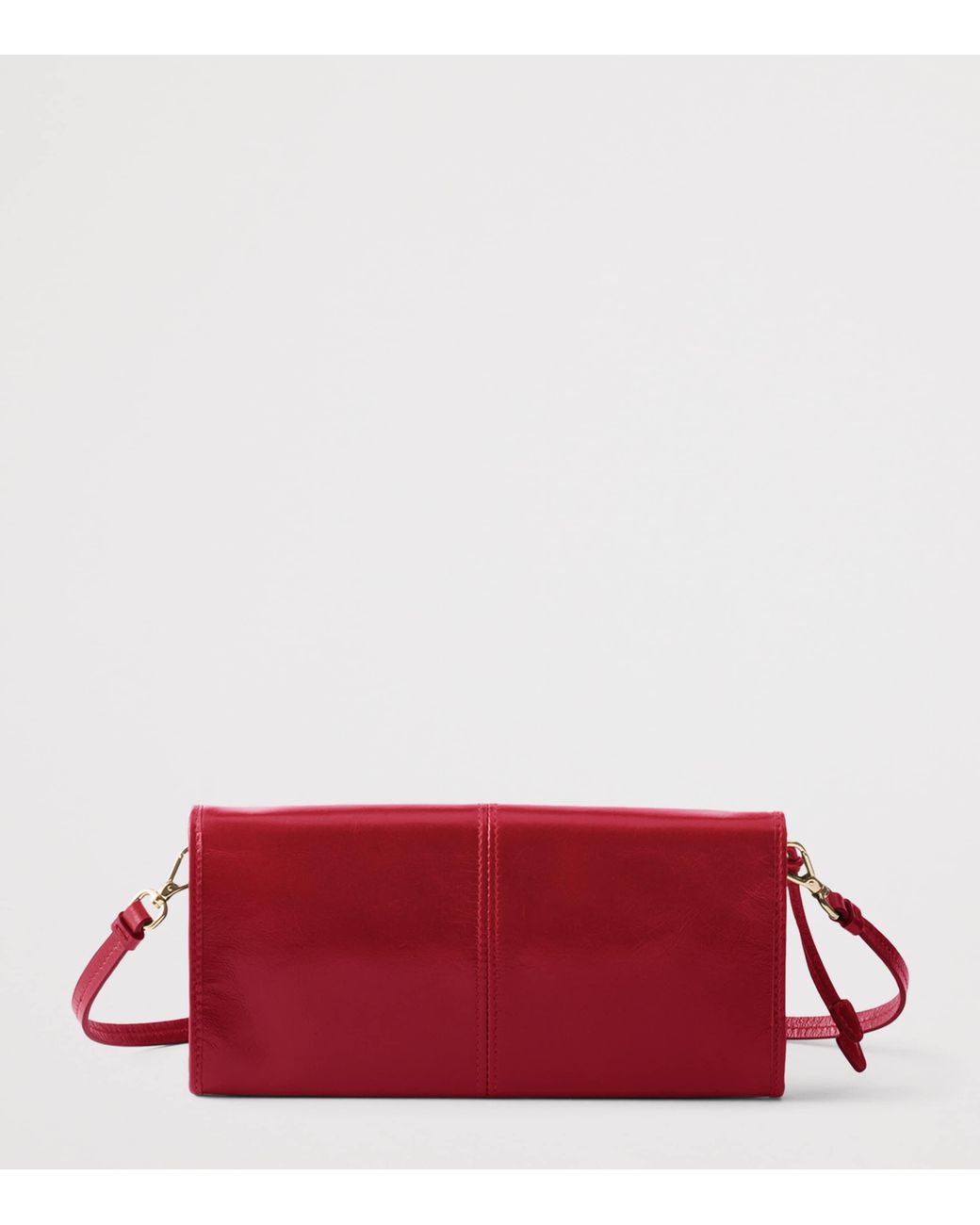 Prada Red Leather Wallet With Shoulder Strap