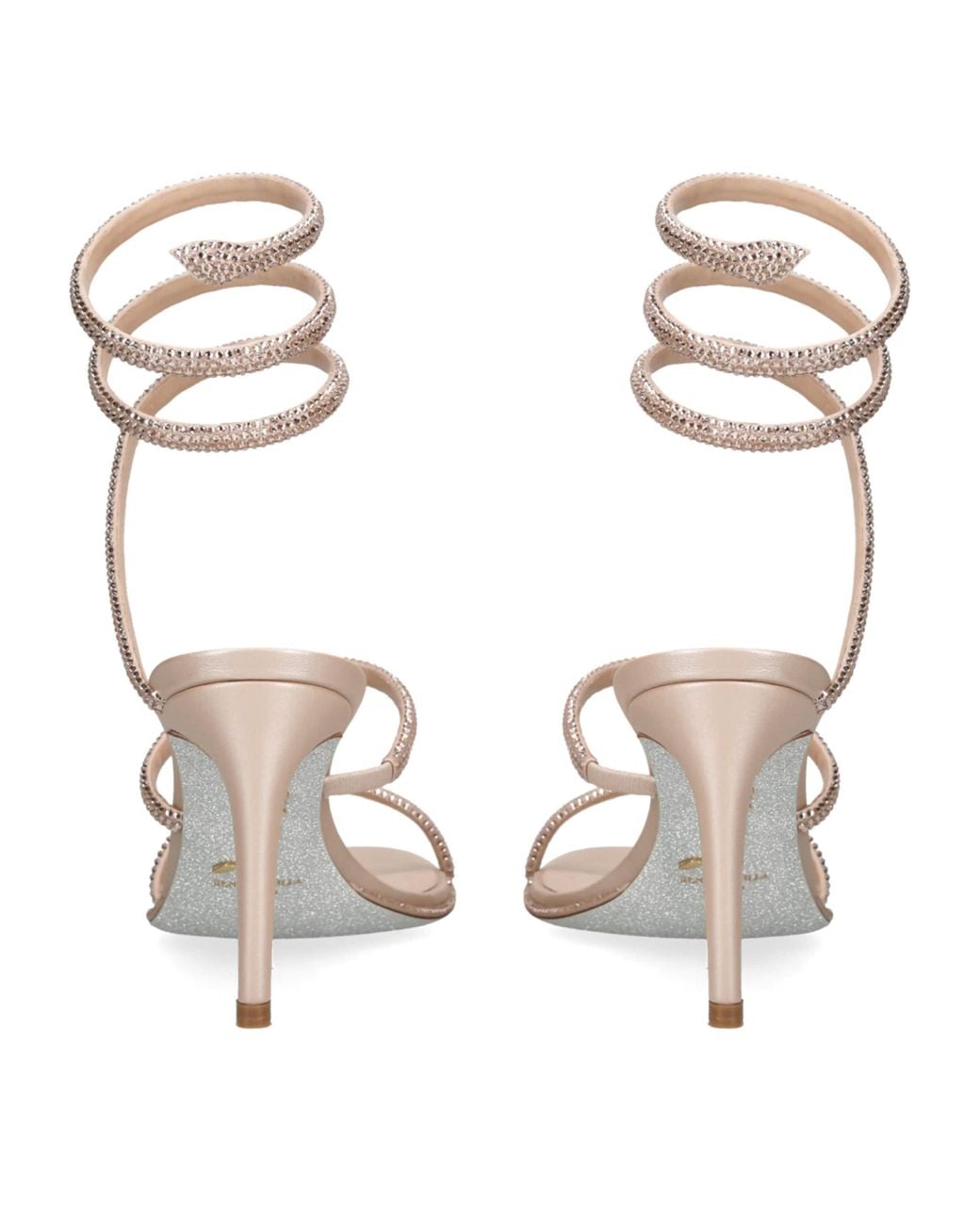 Rene Caovilla Metallic Embellished Cleo Sandals 80