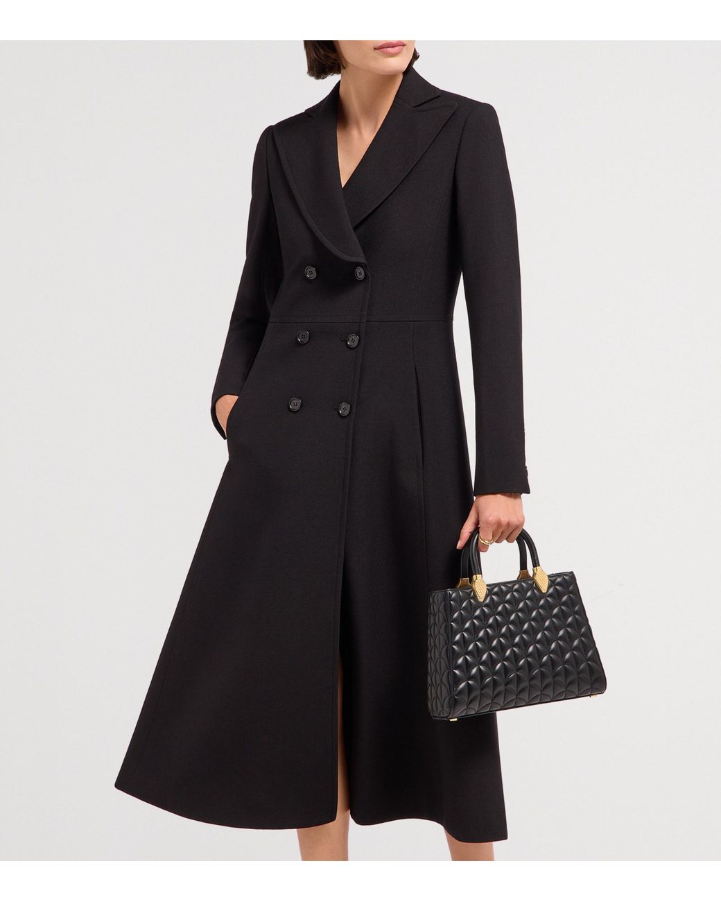 BVLGARI Black Leather Serpentine Duo Top-Handle Bag