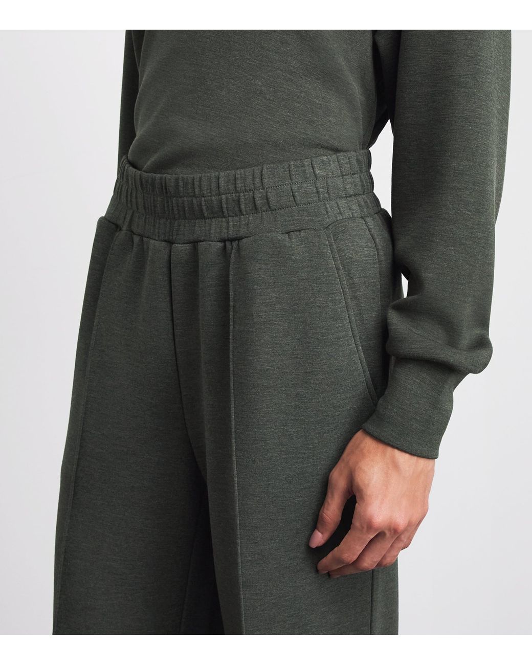 Varley Gray Doublesoft Wide-Leg Sweatpants