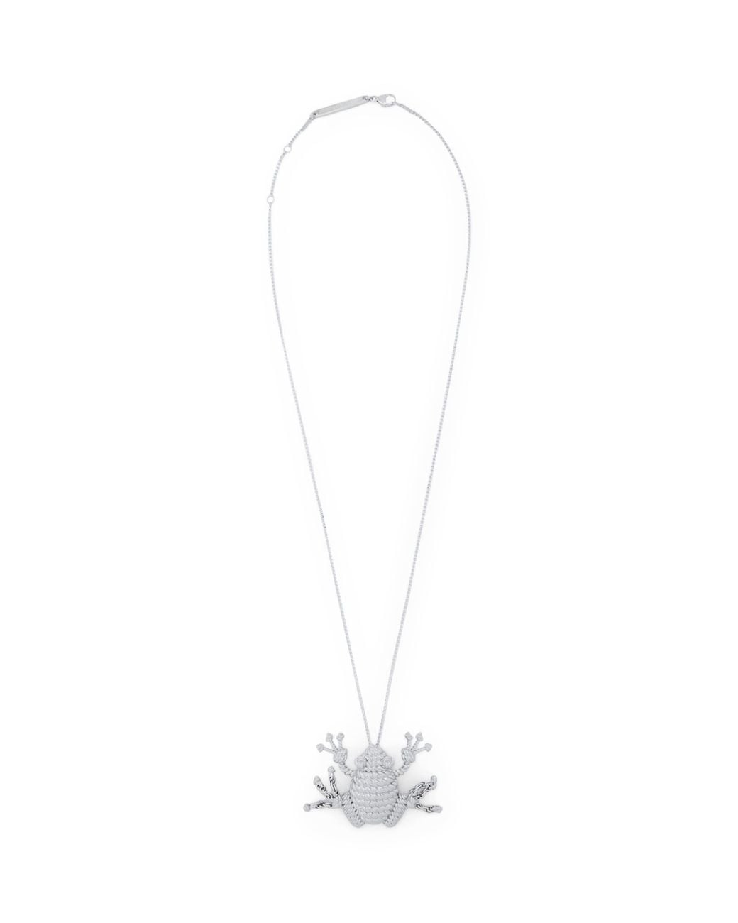 Loewe White Rope Frog Necklace