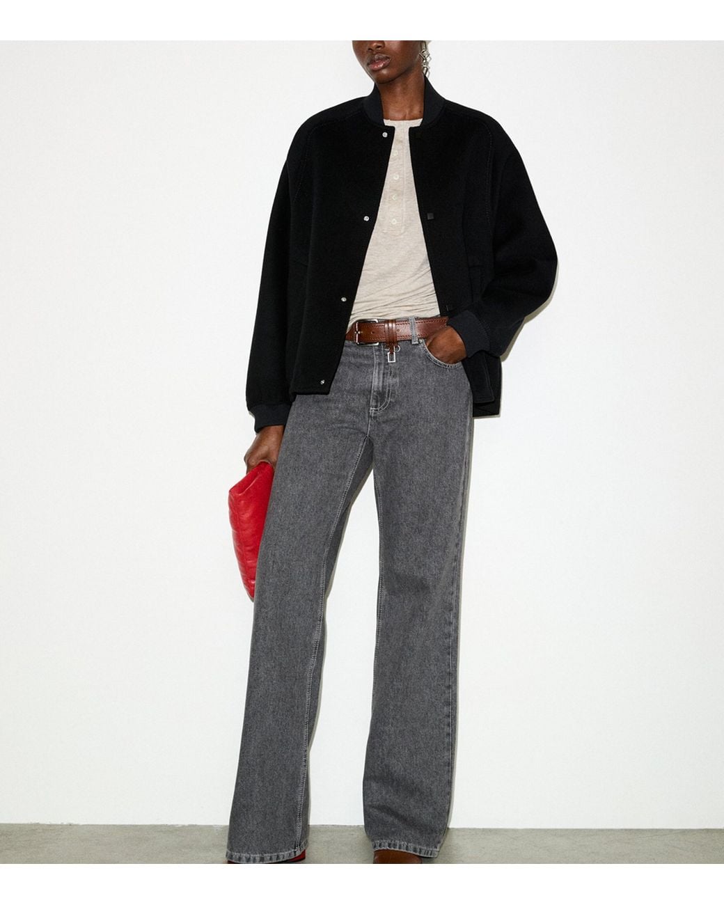 MAX&Co. White Cotton Button-Up Top
