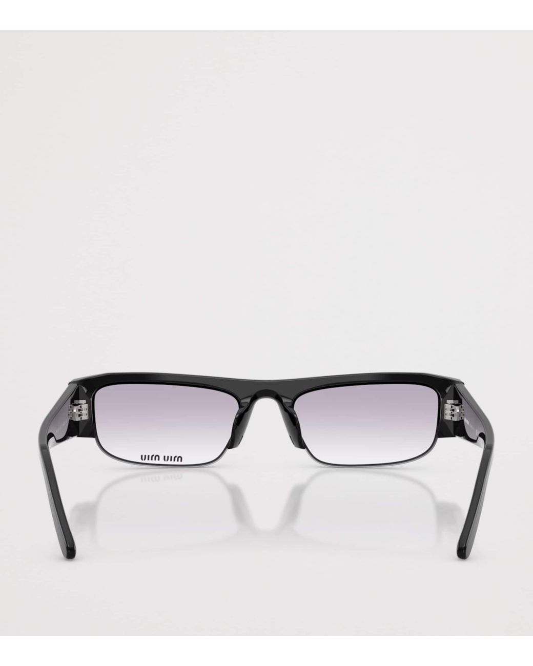 Miu Miu Black Acetate Vedette Sunglasses