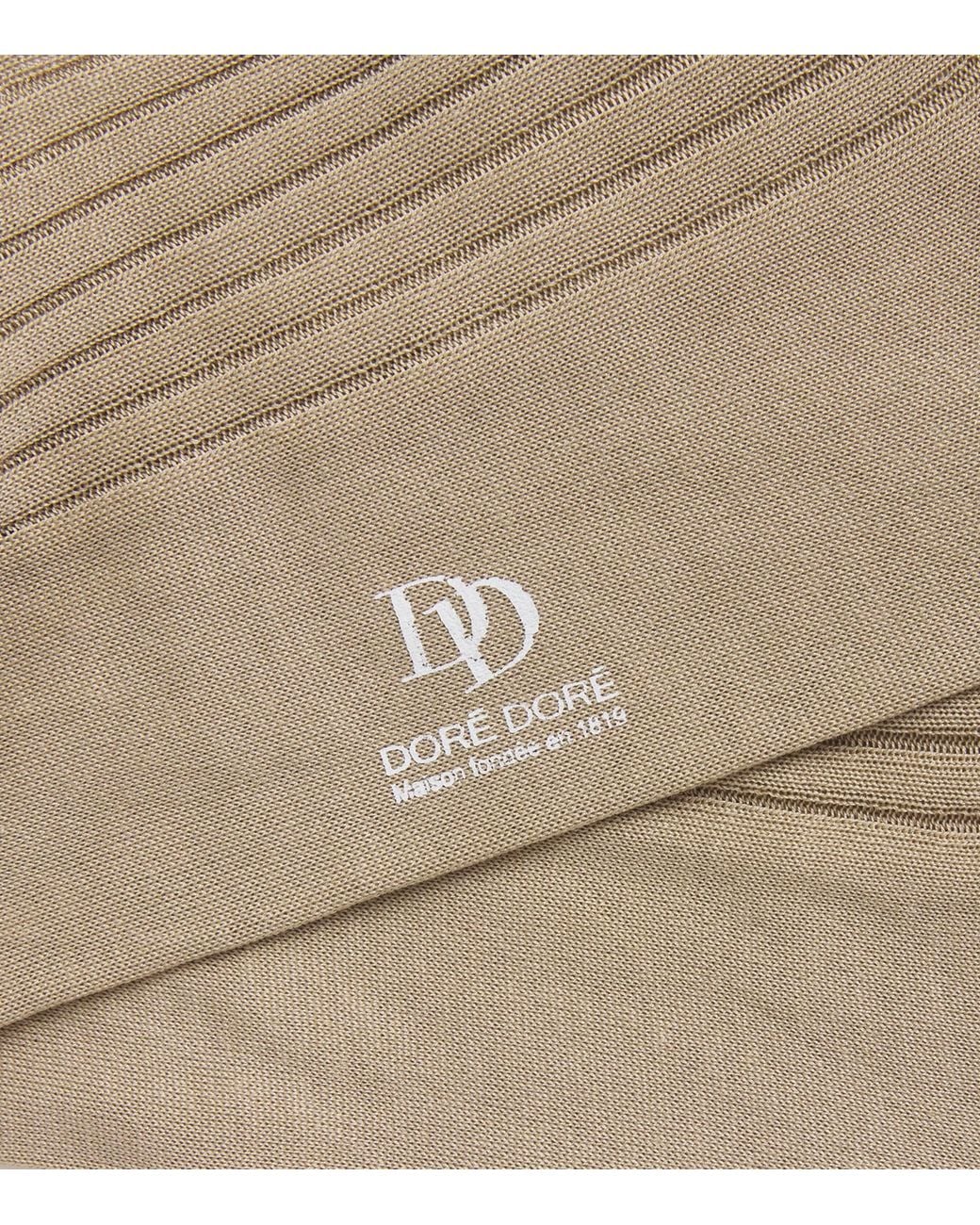 Doré Doré Natural Cotton Rib-Knit Socks for men