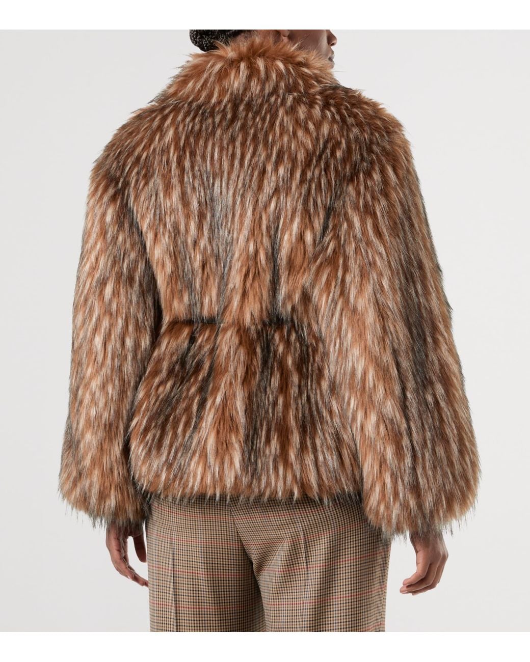 Marina Rinaldi Brown Faux Fur Belted Coat