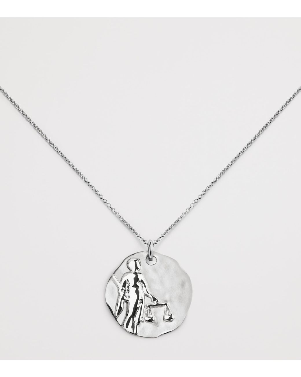 Monica Vinader White Sterling Libra Zodiac Necklace