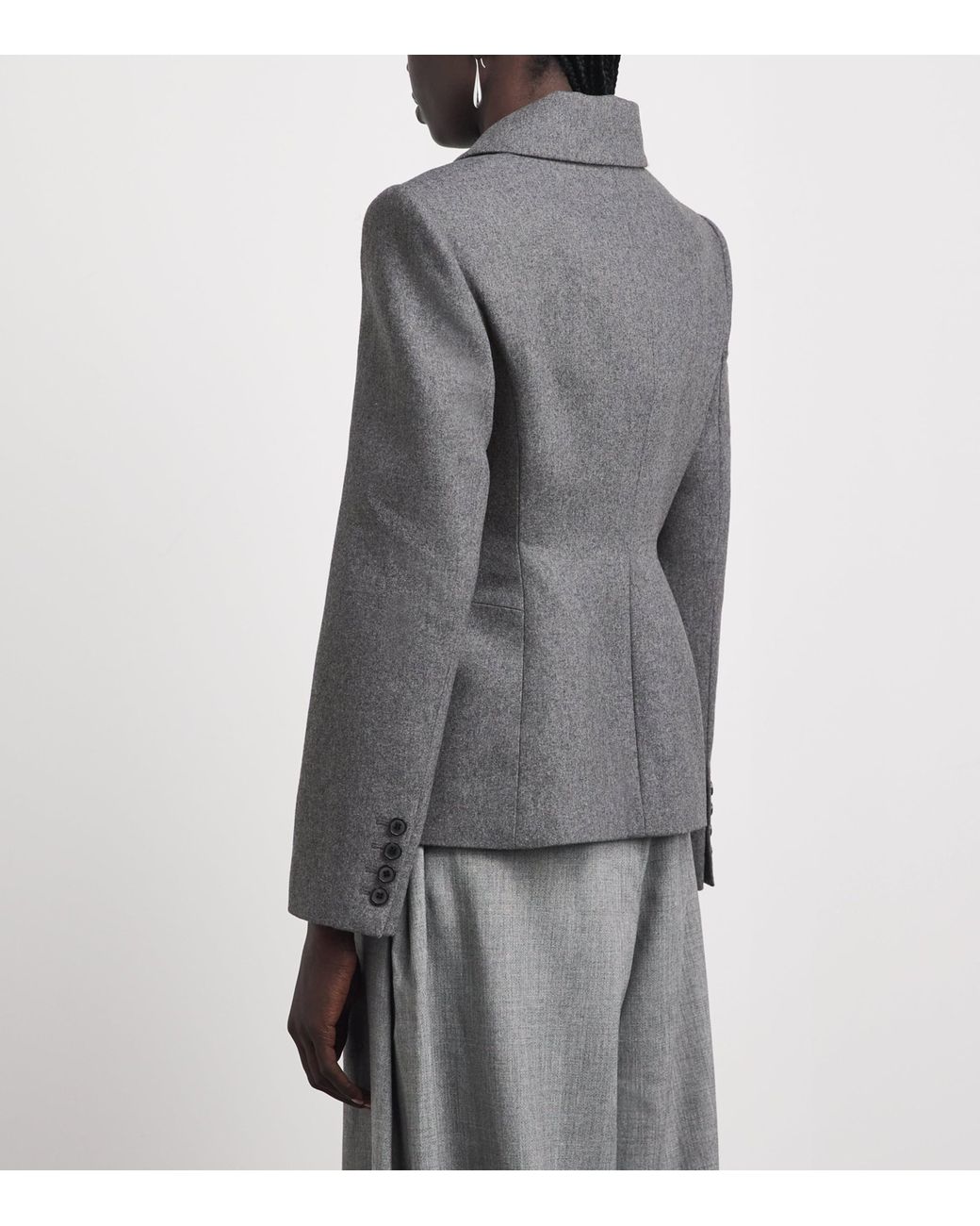 Source Unknown Gray Wool-Blend Hourglass Terzo Blazer