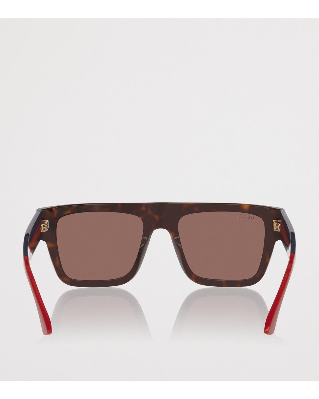 Gucci Brown Acetate Rectangle Sunglasses for men