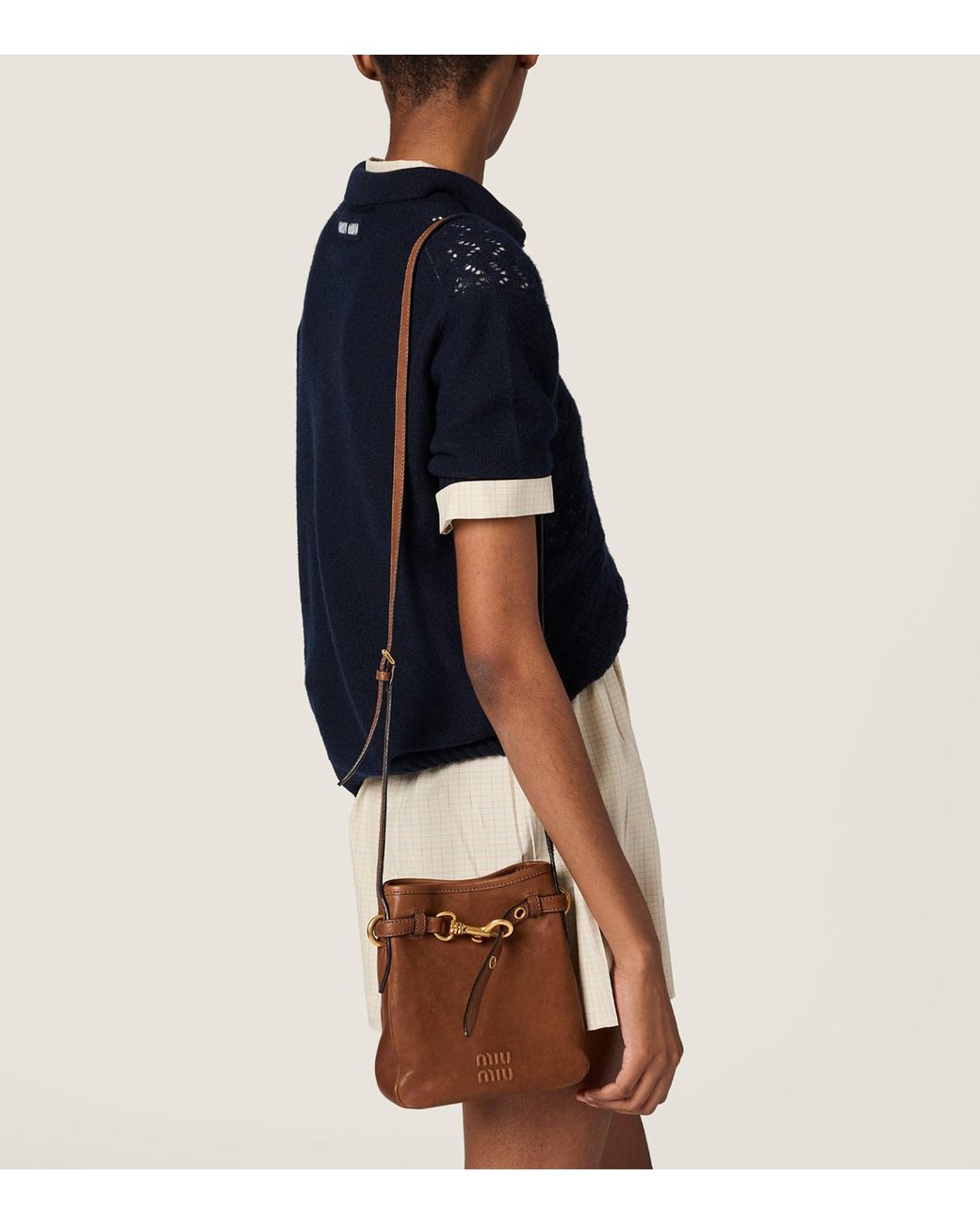 Miu Miu Blue Cashmere Polo Shirt