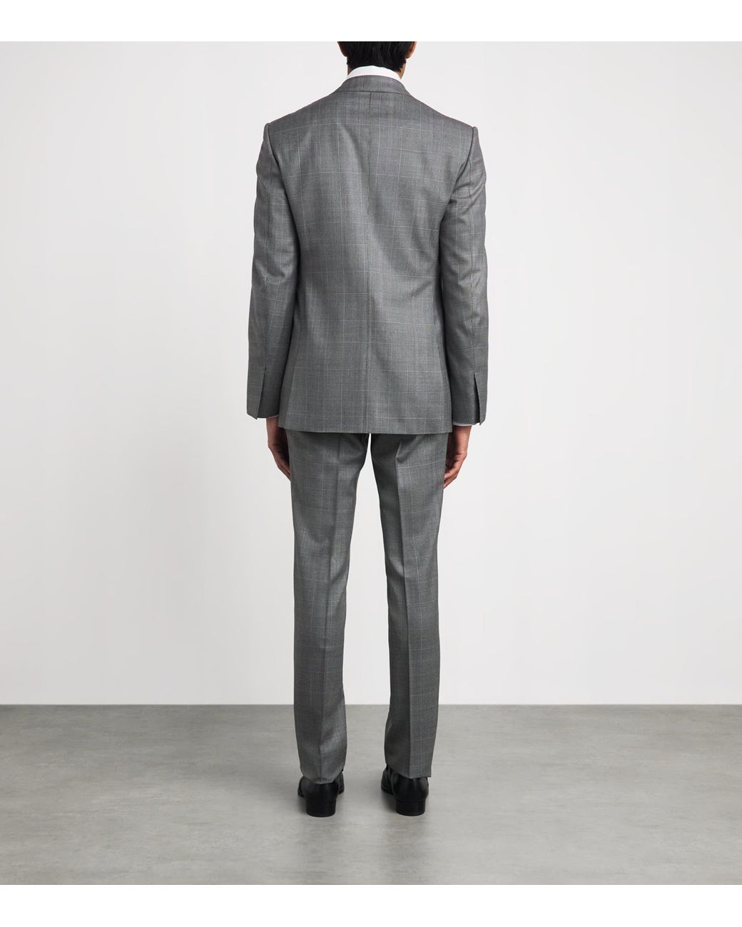 Tom Ford Gray Wool Check Shelton 2-Piece Suit for men
