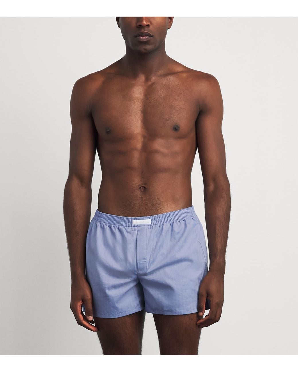 Falke Blue Cotton Woven Boxer Shorts for men