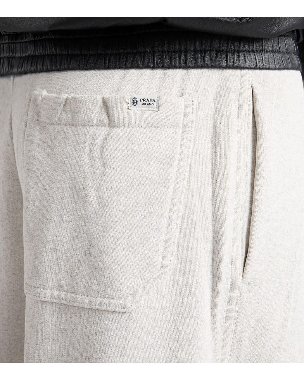 Prada White Cotton Wide-Leg Sweatpants