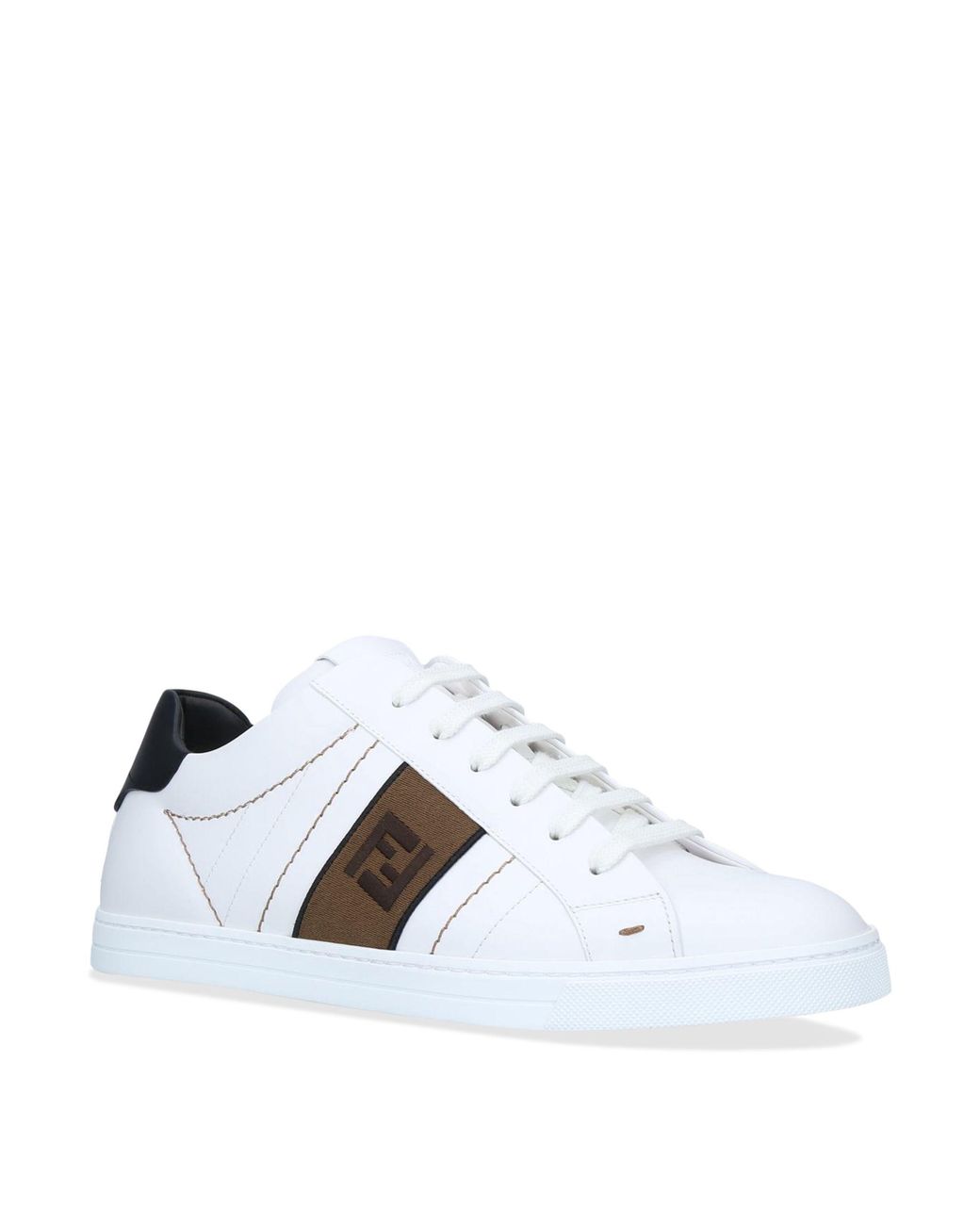fendi white leather sneakers