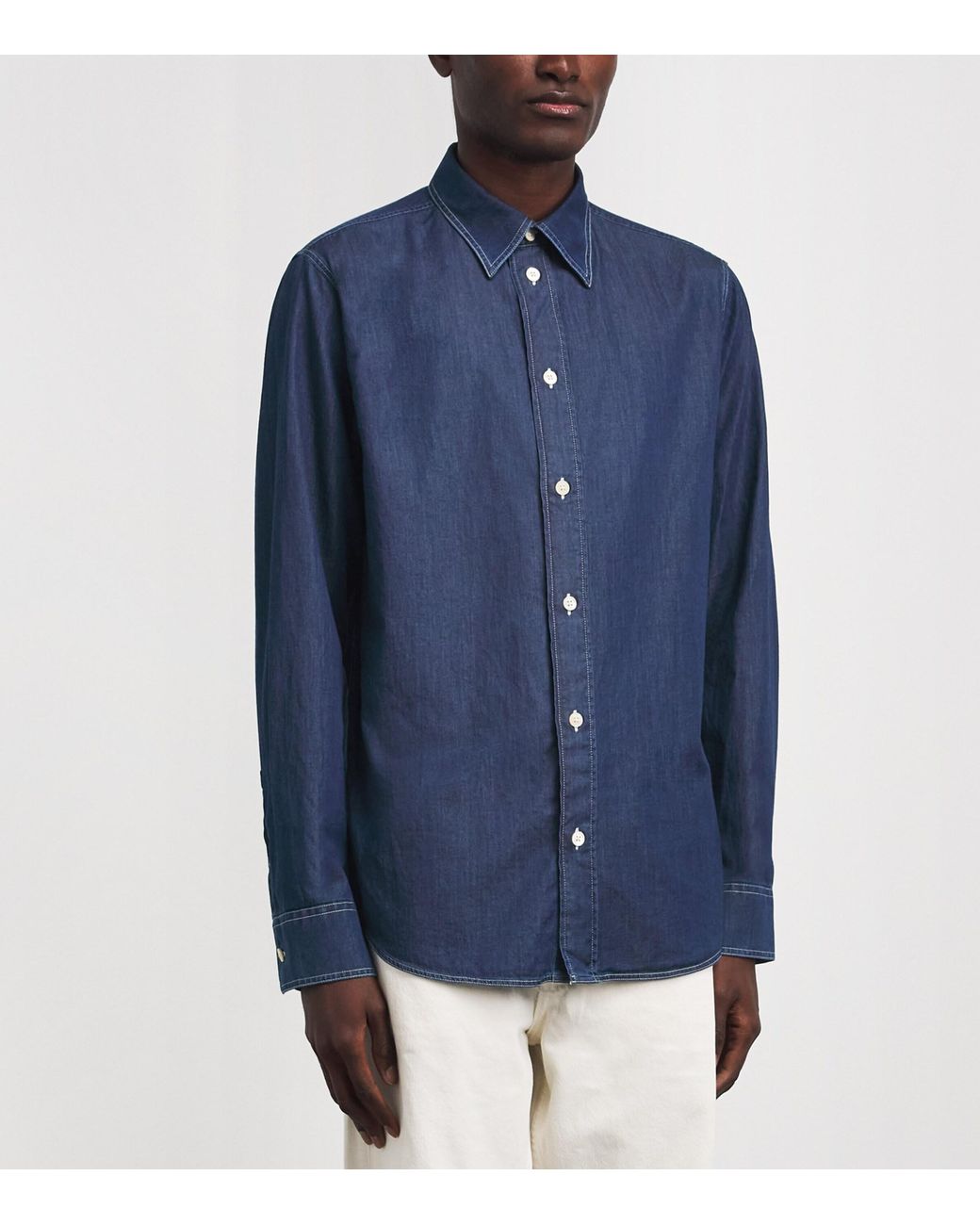 NN07 Blue Colby Denim Shirt for men
