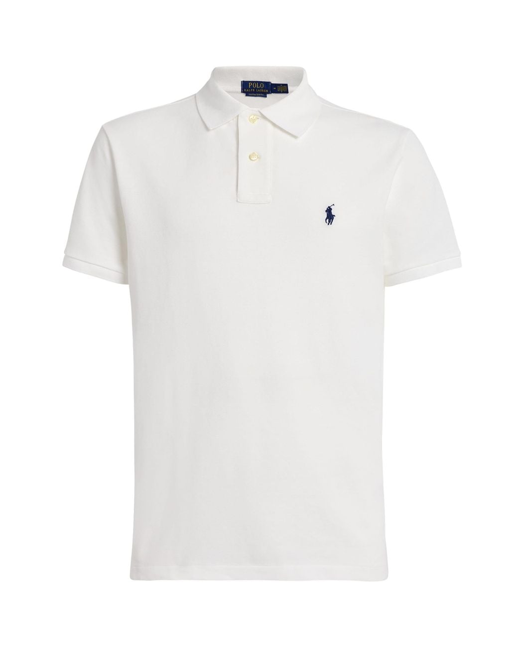 Polo Ralph Lauren White Cotton Mesh Custom-Fit Polo Shirt for men